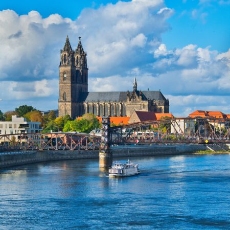 Stadtpanorama Magdeburg Elbe - Bild von Till Voigt auf Pixabay